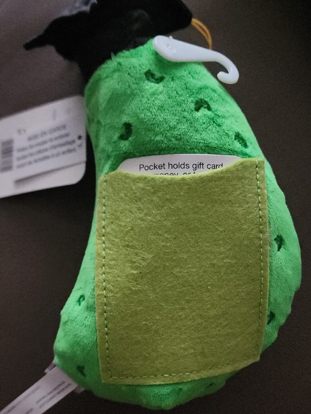 American Greetings Big Dill Green Graduation Pickle Plush W/card Pocket - Picture 2 of 2
